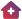 Red house icon with medical cross symbol.